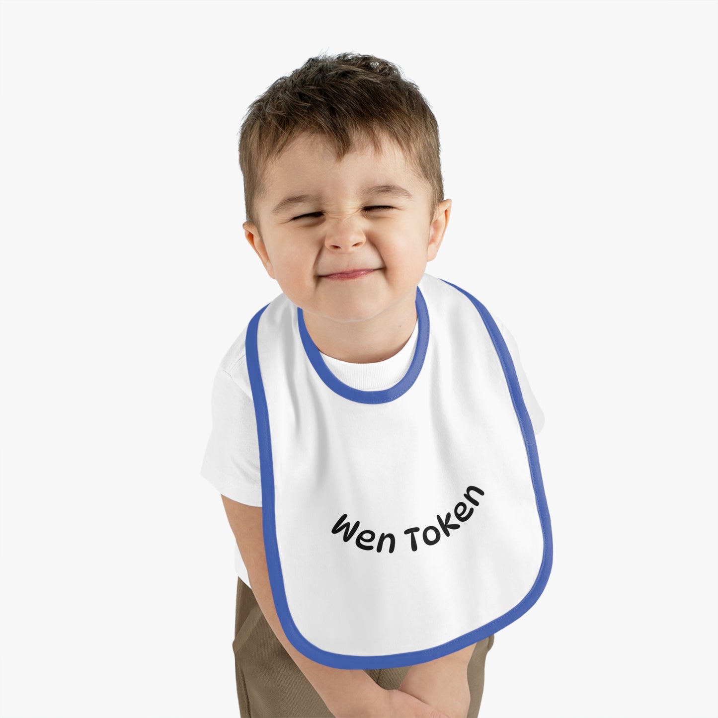 Stylish Baby Bib with Contrast Trim, Fun Baby Gift, Infant Feeding Accessory, Unique Baby Shower Present, Cute Newborn Bib