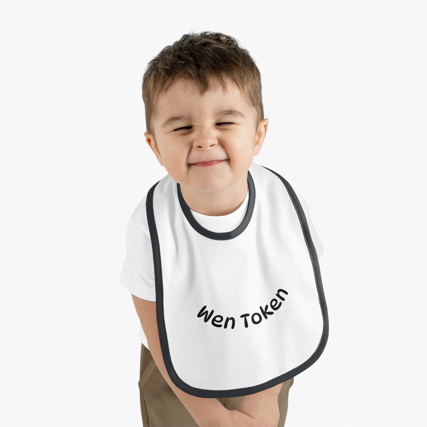 Stylish Baby Bib with Contrast Trim, Fun Baby Gift, Infant Feeding Accessory, Unique Baby Shower Present, Cute Newborn Bib